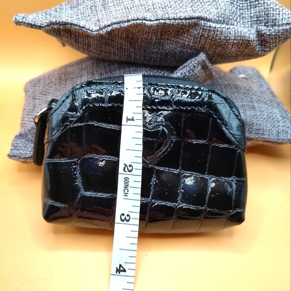 Brighton Heart Brown Croc Patent Leather Small Coin Purse! - Picture 7 of 7
